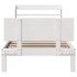 Estructura de cama con cabecero sin colchón blanco 100x200