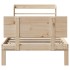 Estructura de cama con cabecero madera maciza pino 75x190