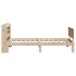 Estructura de cama con cabecero madera maciza pino 75x190