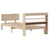 Estructura de cama con cabecero madera maciza pino 75x190