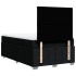 Cama box spring con colchón tela negro 120x200