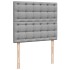 Cama box spring con colchón tela gris claro 120x200