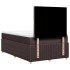 Cama box spring con colchón tela marrón oscuro 120x200