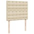 Cama box spring con colchón tela color crema 120x200