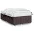 Estructura de cama sin colchón tela marrón oscuro 120x200