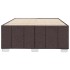 Estructura de cama sin colchón tela marrón oscuro 120x200