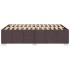 Estructura de cama sin colchón tela marrón oscuro 120x200