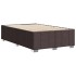 Estructura de cama sin colchón tela marrón oscuro 120x200