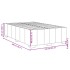 Estructura de cama sin colchón tela marrón oscuro 120x200