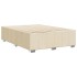 Cama sin colchón tela color crema 140x190