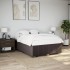 Cama sin colchón tela marrón oscuro 140x190