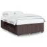 Cama sin colchón tela marrón oscuro 140x190