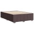 Cama sin colchón tela marrón oscuro 140x190