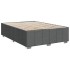 Estructura de cama sin colchón tela gris oscuro 140x200