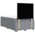 Cama box spring con colchón tela gris claro 120x200