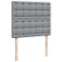 Cama box spring con colchón tela gris claro 120x200