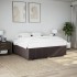 Cama sin colchón de tela marrón oscuro 180x200