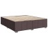 Cama sin colchón de tela marrón oscuro 180x200