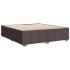 Cama sin colchón de tela marrón oscuro 180x200