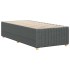 Estructura de cama sin colchón tela gris oscuro 80x200
