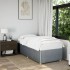 Estructura de cama sin colchón tela gris claro 90x200