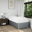 Estructura de cama sin colchón tela gris claro 90x200 cm
