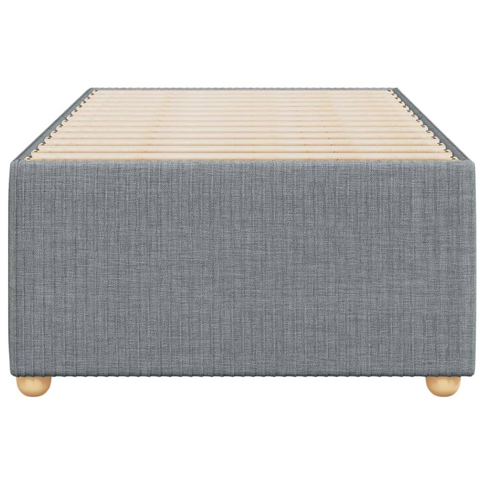 Estructura de cama sin colchón tela gris claro 90x200
