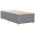 Estructura de cama sin colchón tela gris claro 90x200