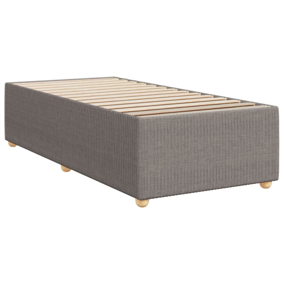 Estructura de cama sin colchón tela gris taupe 100x200