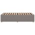Estructura de cama sin colchón tela gris taupe 100x200