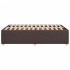 Estructura de cama sin colchón tela marrón oscuro 120x190