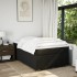 Cama box spring con colchón tela negro 120x200