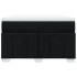 Cama box spring con colchón tela negro 120x200