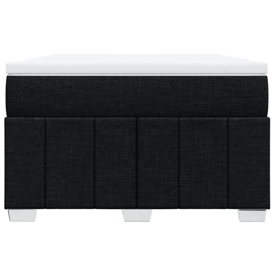 Cama box spring con colchón tela negro 120x200