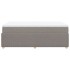 Cama box spring con colchón tela gris taupe 120x190