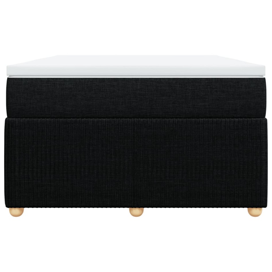 Cama box spring con colchón tela negro 120x190