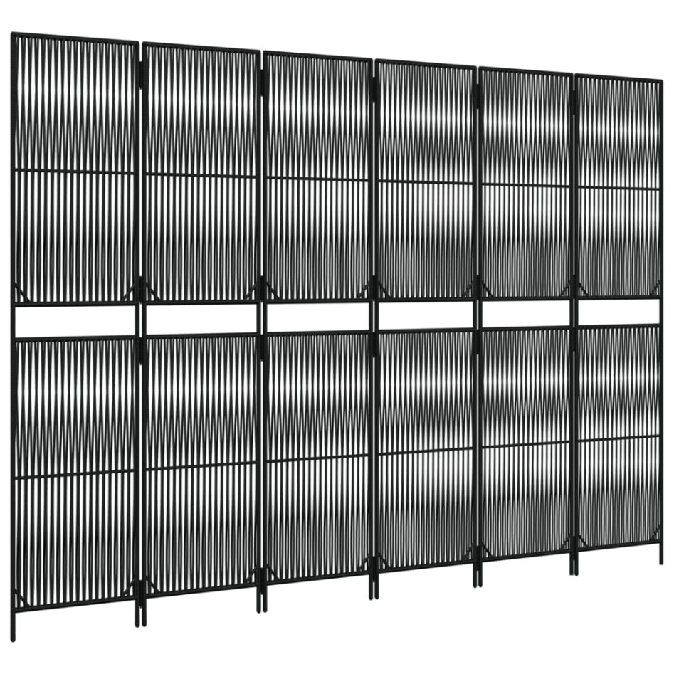 Biombo de 6 paneles ratán sintético