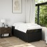 Cama box spring con colchón tela negro 100x200