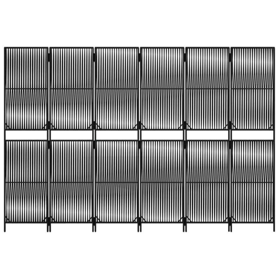 Biombo de 6 paneles ratán sintético