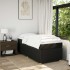 Cama box spring con colchón tela negro 90x200