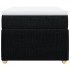 Cama box spring con colchón tela negro 90x200
