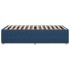 Estructura de cama sin colchón tela azul 90x200