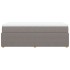 Cama box spring con colchón tela gris taupe 90x200