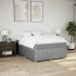 Cama box spring con colchón tela gris claro 160x200