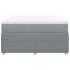 Cama box spring con colchón tela gris claro 160x200