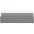 Cama box spring con colchón tela gris claro 160x200
