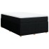 Cama box spring con colchón tela negro 120x200