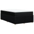 Cama box spring con colchón tela negro 120x200