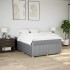 Cama box spring con colchón tela gris claro 140x200