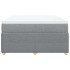 Cama box spring con colchón tela gris claro 140x200